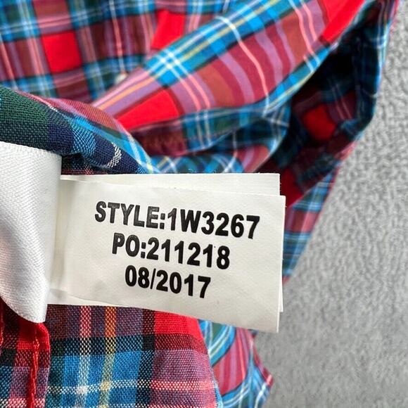 Vineyard Vines Button Down Classic Fit Tucker Shirt Red Plaid Mens Medium M - Picture 13 of 15